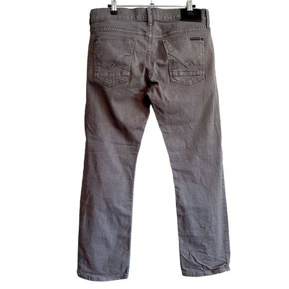 Hudson Byron Five Pocket Gray Straight Leg Button Fly Men's Jeans Size 31 - Picture 2 of 10